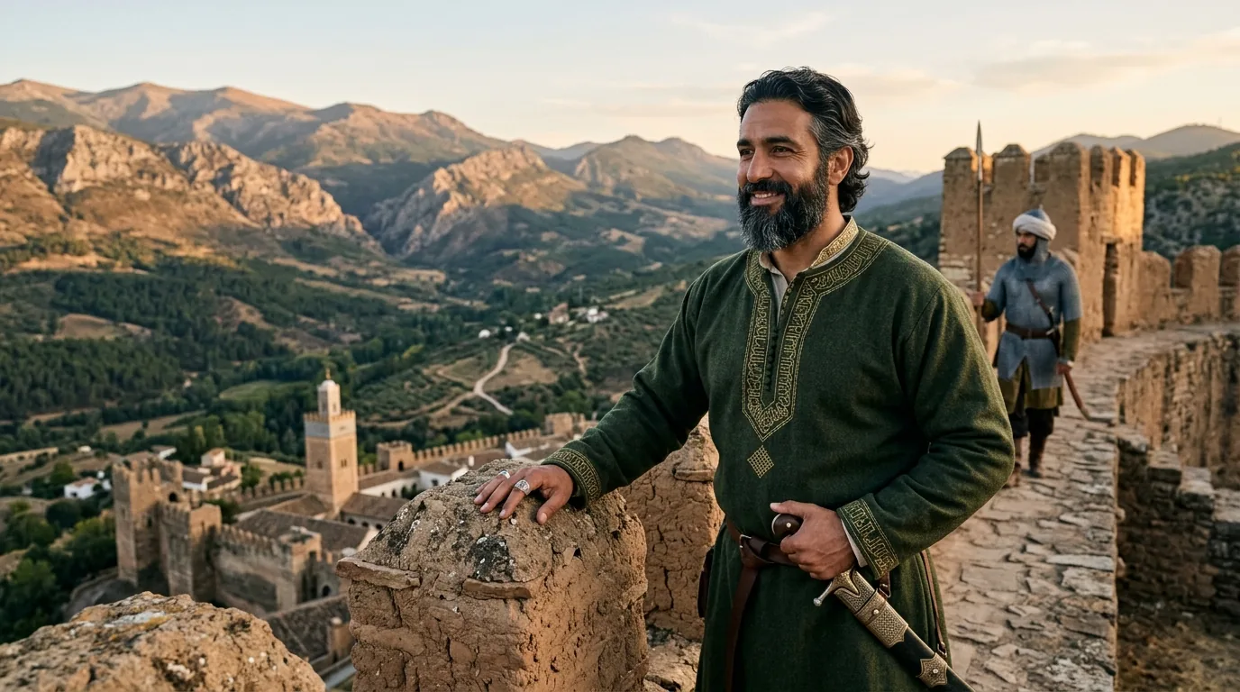 The Wali Abdur-Rahman surveying the frontier valley from the fortress walls